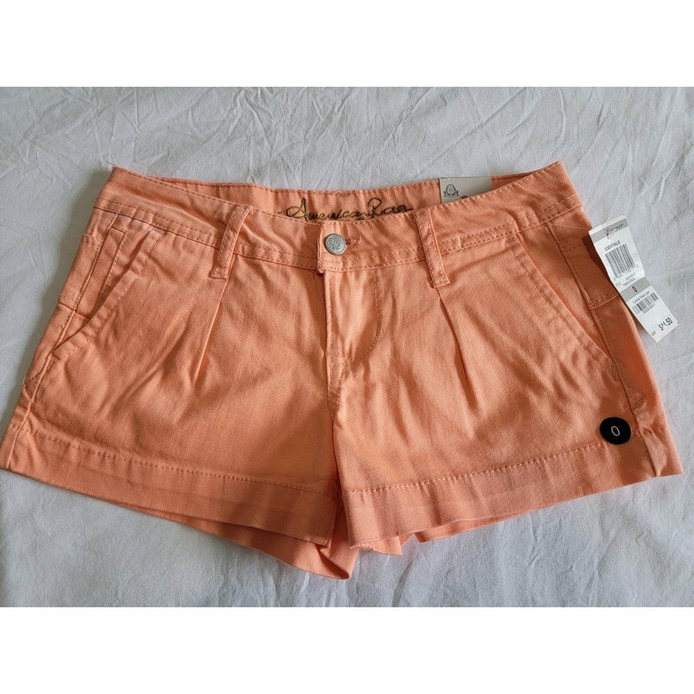 NWT American Rag Shorts Women's Size 0 Coastal Summer Preppy Papaya Punch Pants